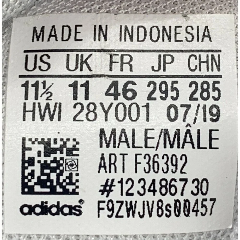 Men's adidas Grand Court Low Top Sneakers White Black Size‎ 11.5 F36392